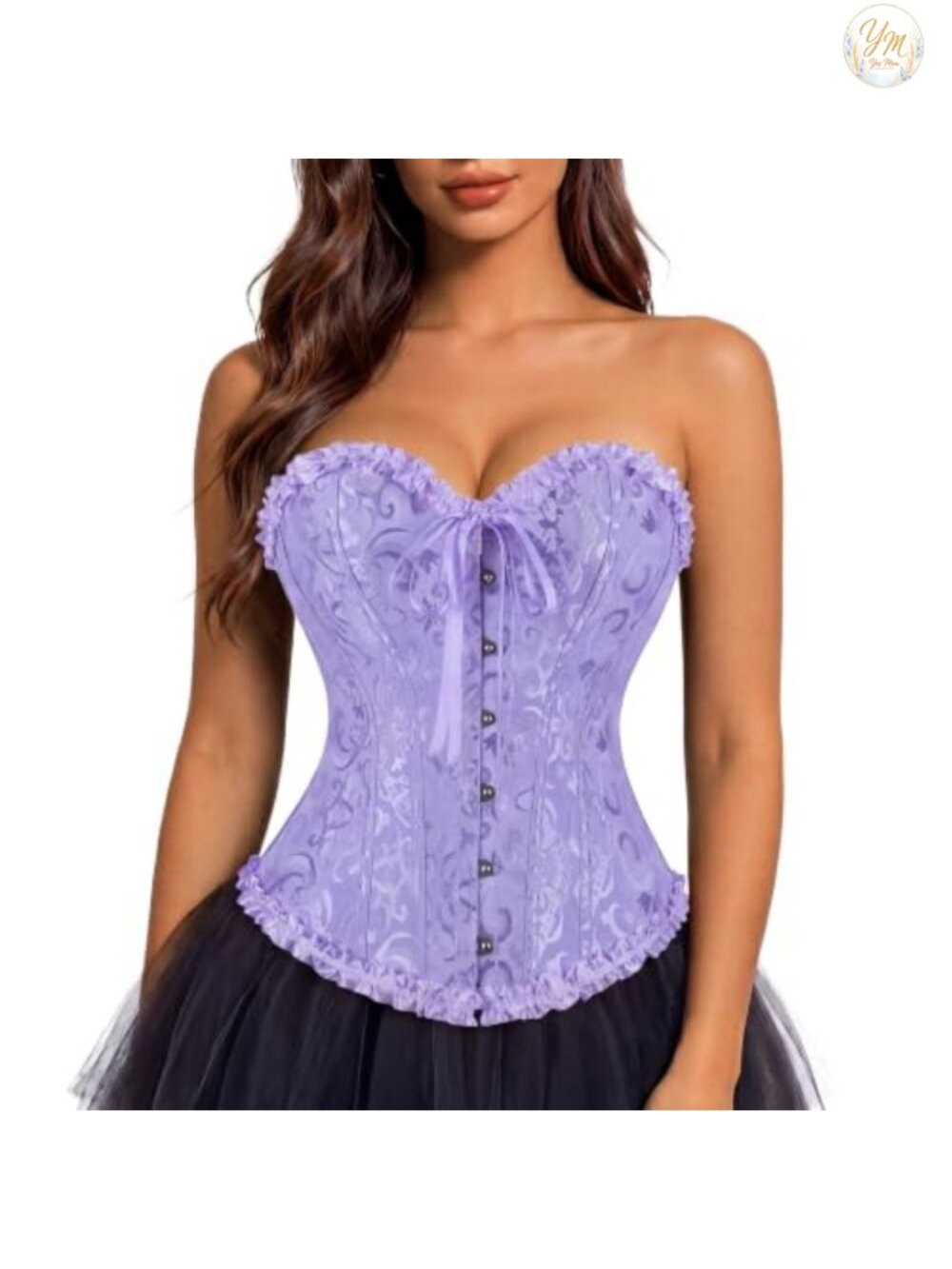 Renaissance Corset Top Vintage Shapewear Bustier Lace-Up Costume Top